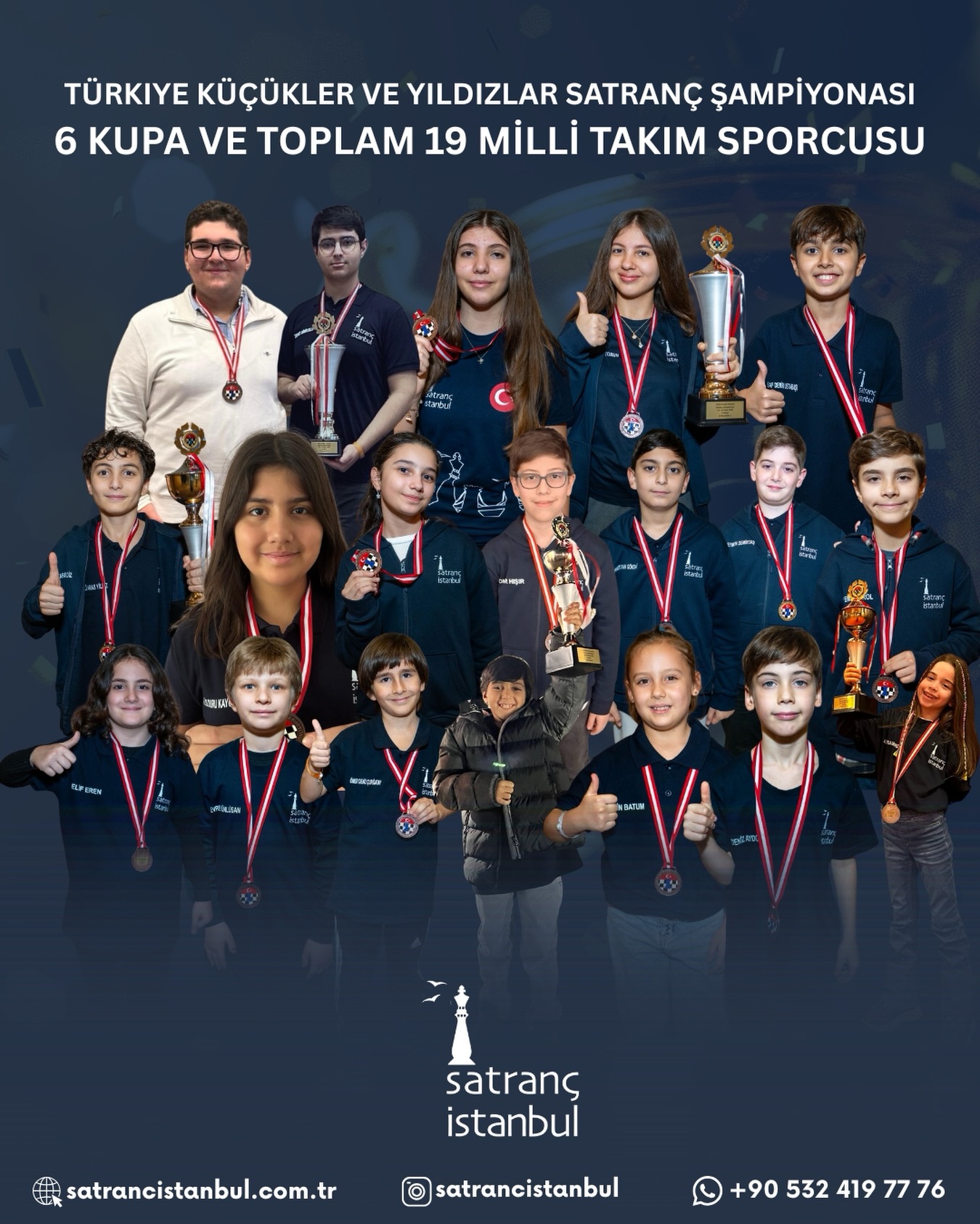 6 Kupa · 19 Milli Sporcu - Satranç İstanbul
