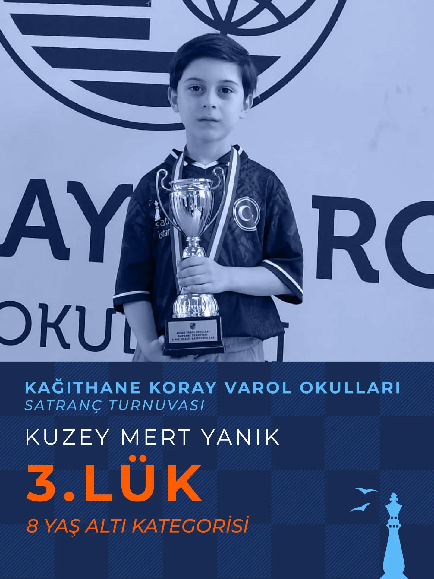 Kağıthane Koray Varol Okulları Satranç Turnuvası'nda Çifte Podyum: Yanık 3., Bilgin 2.