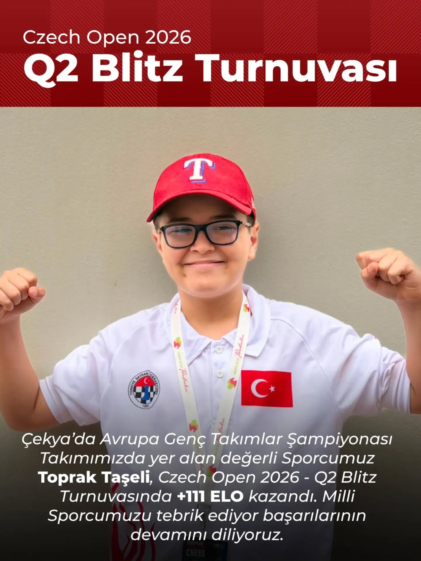 Toprak Taşeli, Czech Open 2026 Q2 Blitz'de +111 ELO Kazandı