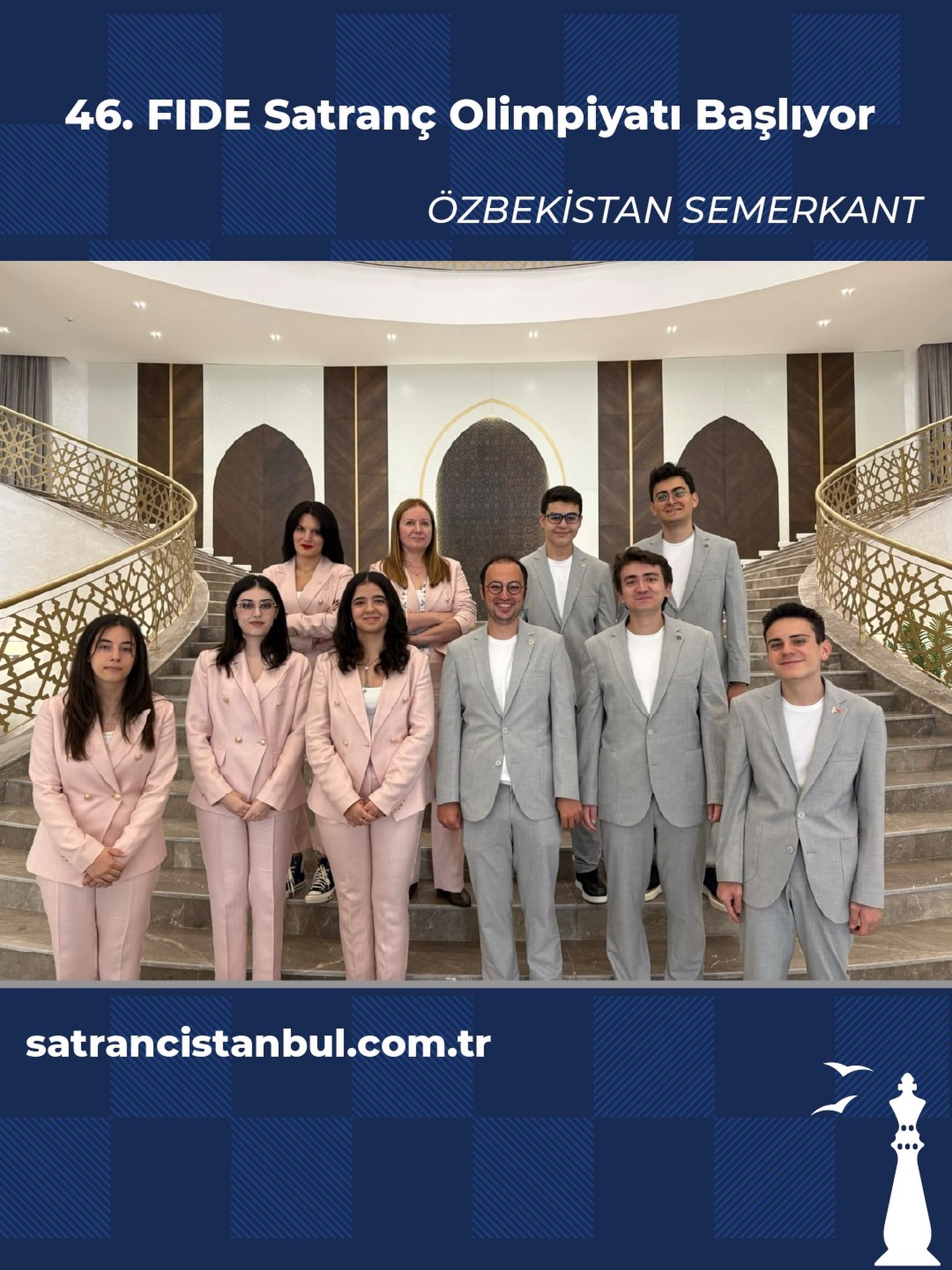 46. FIDE Satranç Olimpiyatı: Türkiye Milli Takımı Semerkant'ta Sahaya Çıkıyor